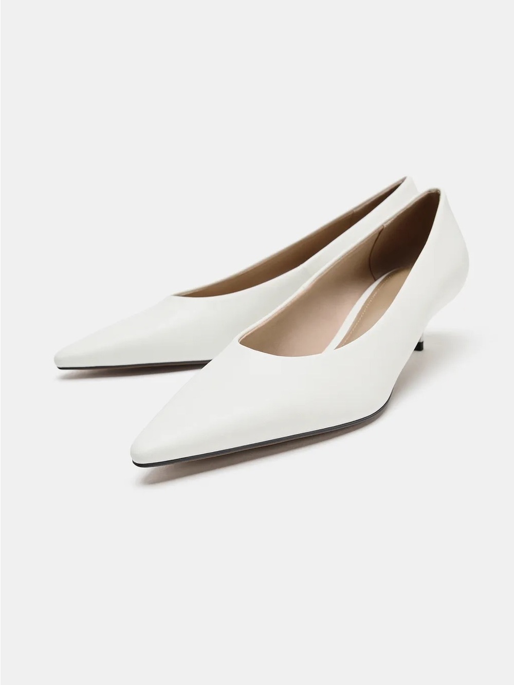 ZARA POINTED KITTEN HEEL SHOES